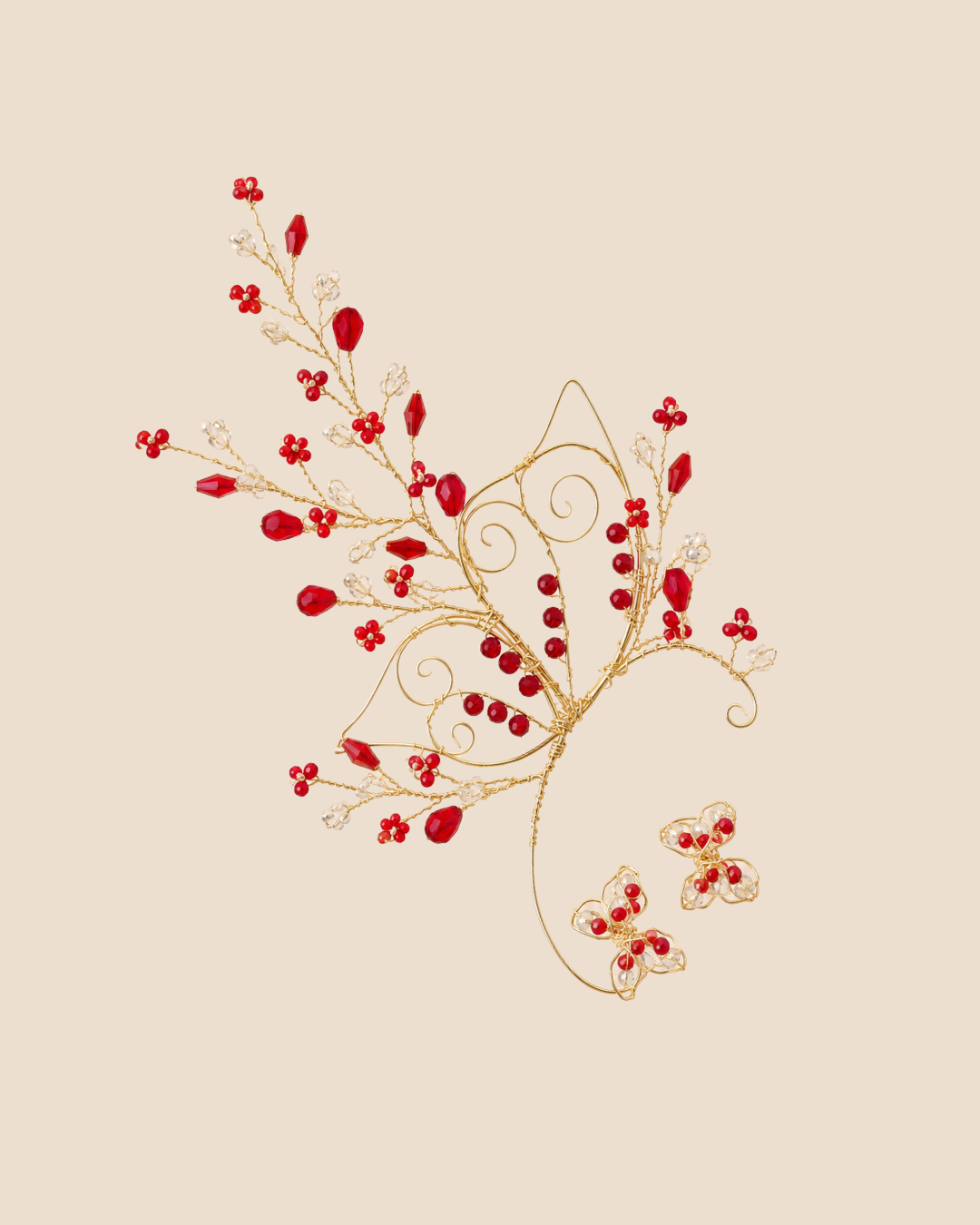 Mariposa Red Earcuff