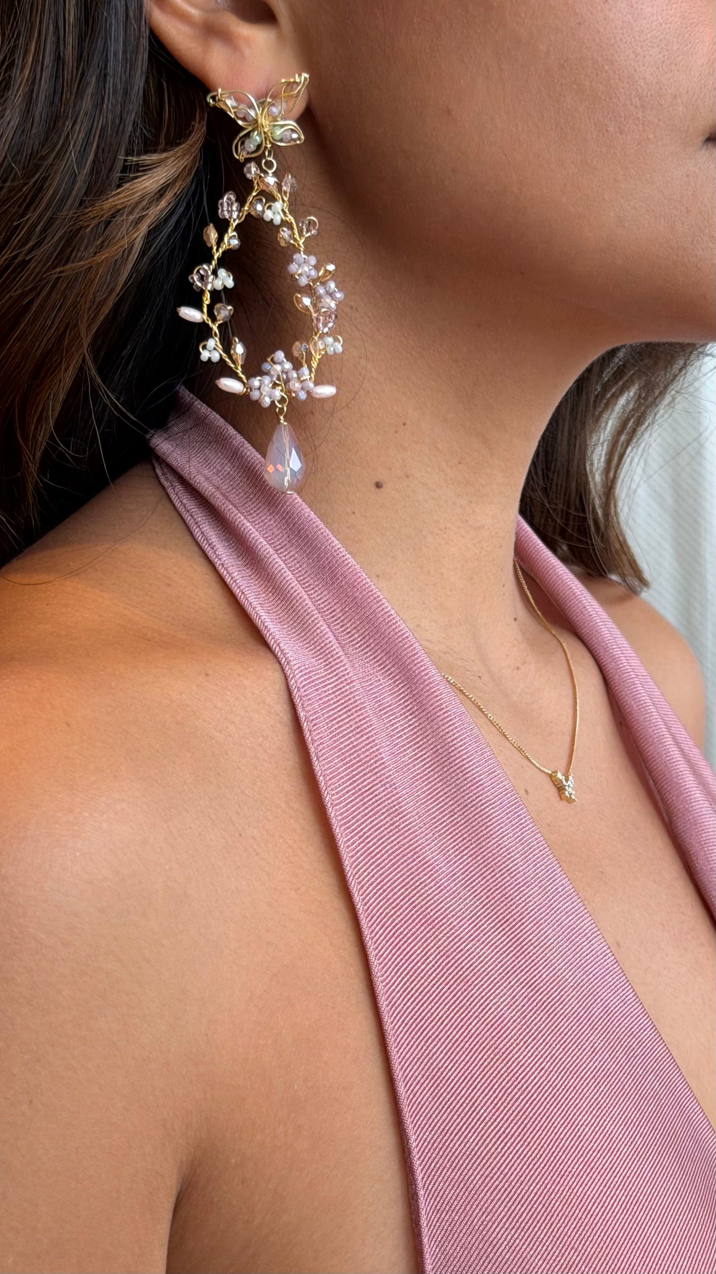 Maxi Mariposa Malva Earrings