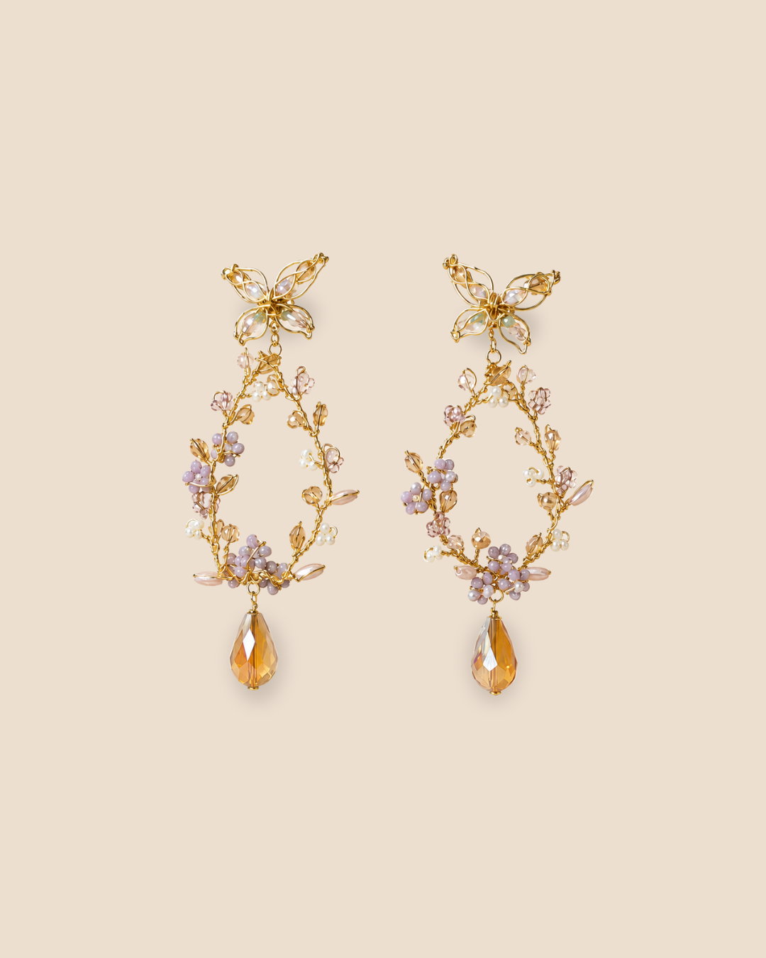 Maxi Mariposa Malva Earrings