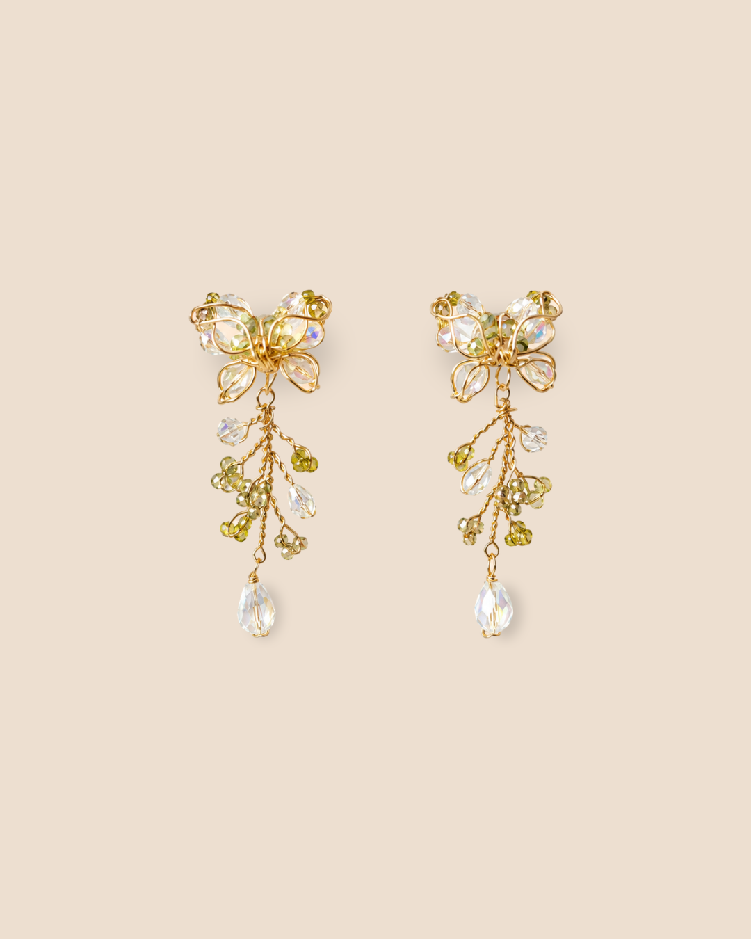 Mariposa Midi Green Earrings
