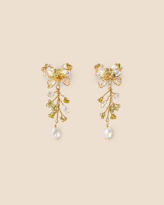 Mariposa Midi Green Earrings