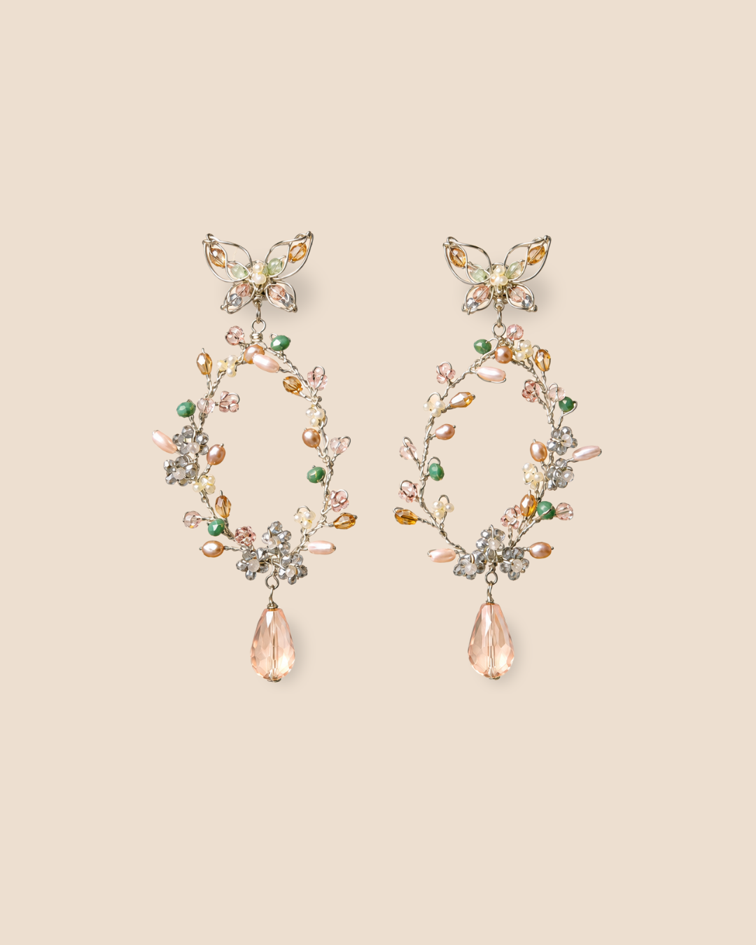 Maxi Mariposa Silver Earrings