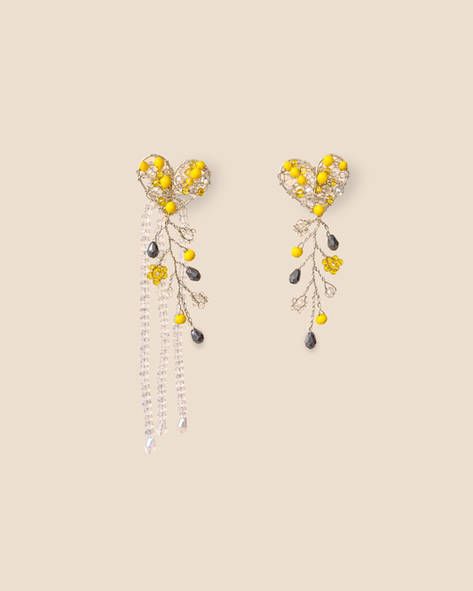 Corazón Maxi Yellow Earrings