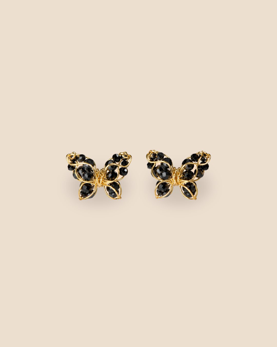 Mariposa Mini Black Earrings