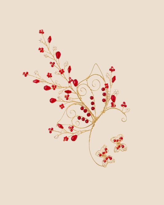 Mariposa Red Earcuff