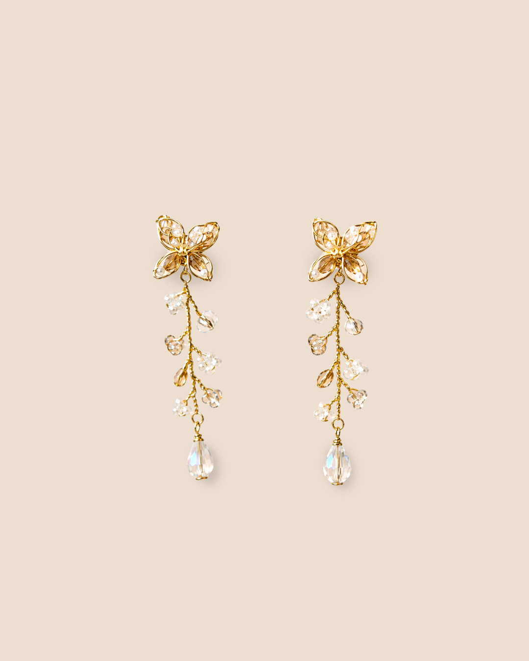 Mariposa Midi Champagne Earrings