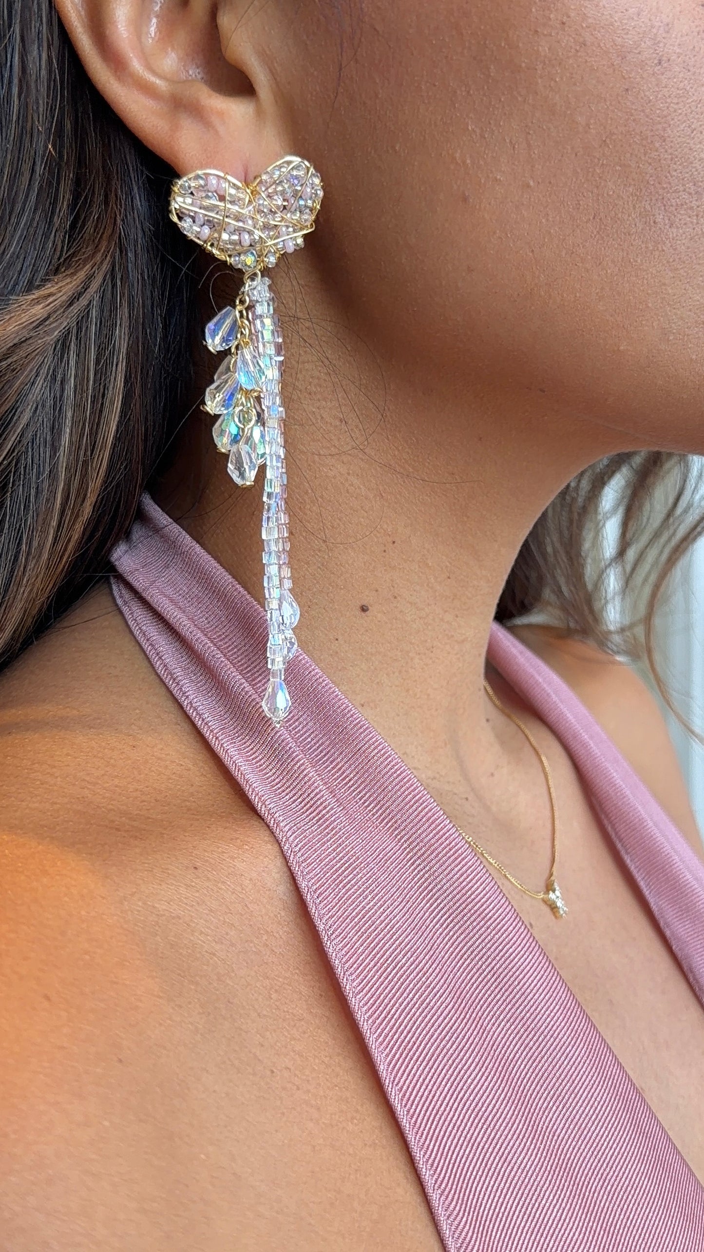 Corazón Maxi Rosé Earrings