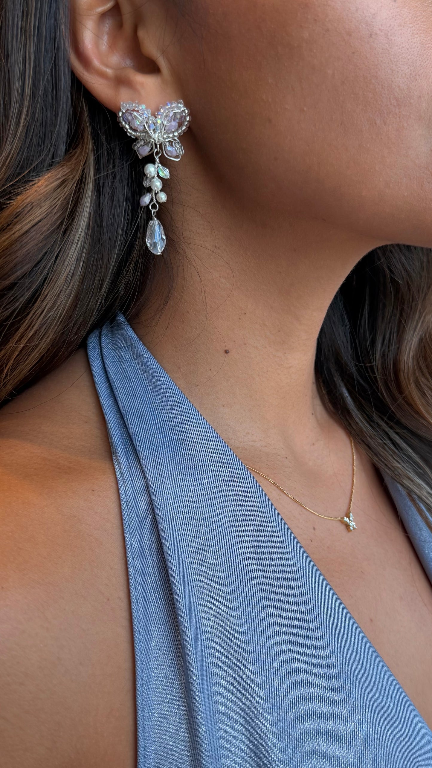 Mariposa Midi Lilac Earrings