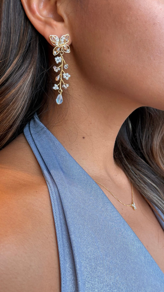 Mariposa Midi Champagne Earrings